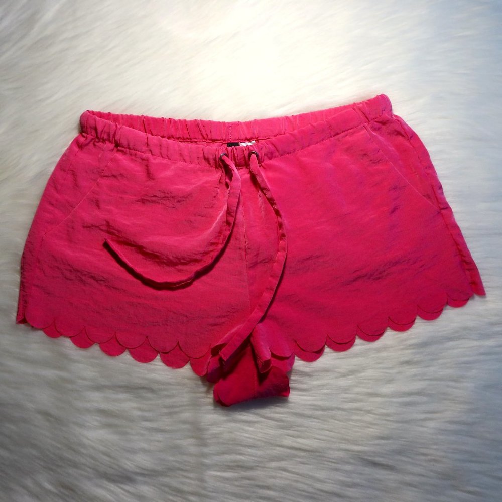 Pink Scalloped Shorts
